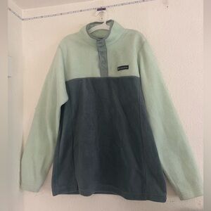 Columbia Mint and Charcoal Fleece Sweater